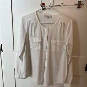 White Button-Up Blouse